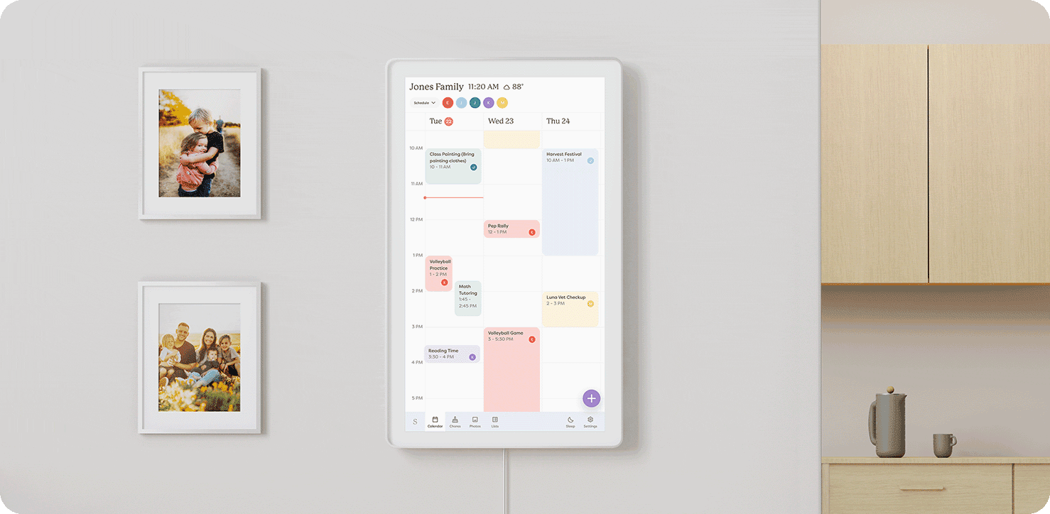 Skylight Calendar turns into a screensaver